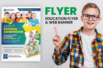 design school education flyer or web banner within 24 hrs