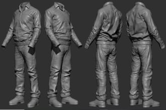 make 3d cloth modeling for fashion brands, games, animations
