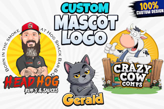 design a unique mascot logo for your business