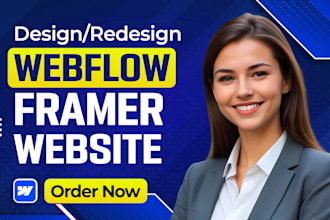 design, develop website with webflow or framer, figma to framer, webflow website