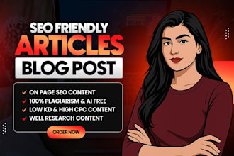 be your SEO article writer, content writer or blog writer