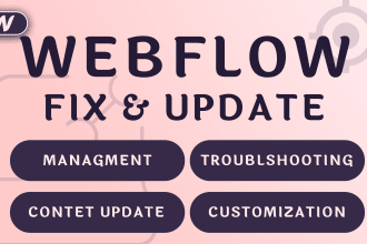 update and fix webflow website design or template and SEO