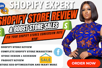 do shopify store review, shopify store design, shopify audit store to boost sale