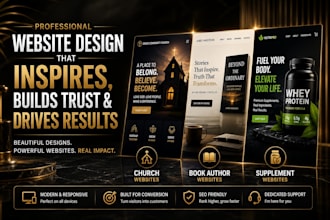 design, redesign your book author, ministry and church website on wordpress, wix
