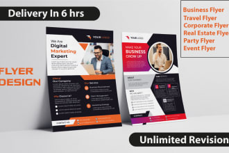 do create unique corporate, and business flyer designs in 12hrs