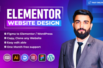 design wordpress website with elementor pro