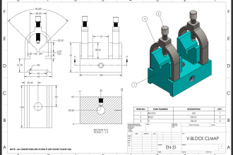 draft any 2d technical drawing in autocad and solidworks