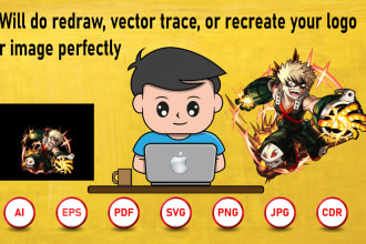 do redraw, vector trace, or recreate your logo or image perfectly