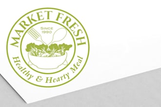 do a modern salad lunch buffet restaurants logo design