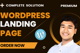 build wordpress landing page design or elementor pro landing page