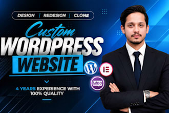 build a wordpress website design using elementor pro builder as a wp developer