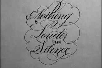 write anything in modern copperplate calligraphy hand lettering styles