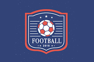 design wonderful football logo with unlimited revision