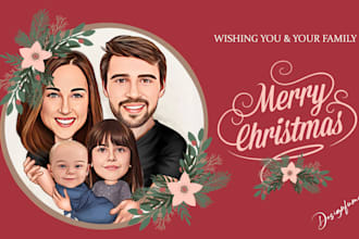 do christmas caricature card