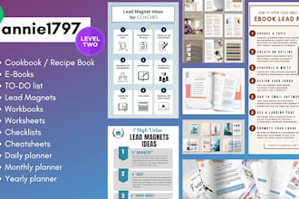 design your PDF workbook, lead magnet, checklist, ebook