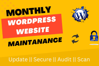 do wordpress website maintenance, wordpress updates and support