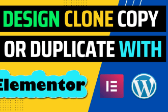 redesign and clone copy or duplicate any website with elementor pro