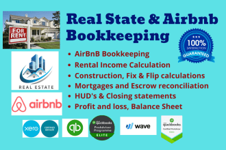 real estate airbnb rental accounting and bookkeeping in quickbooks online xero