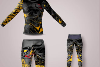 design MMA rashguard and MMA products for sublimation
