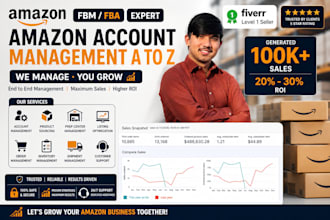 manage amazon account as a virtual assistant VA via fbm 3pl dropshipping model