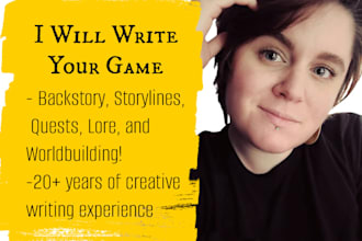 write your game characters, lore, quests and more