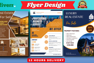 design professional real estate flyers, brochures in 6hour