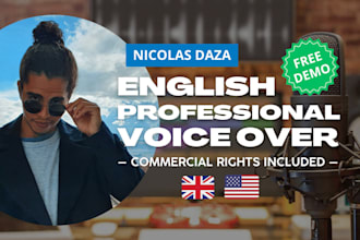 be your natural english male voice over