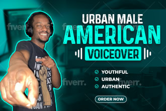 record a urban US american english male voice over