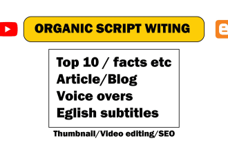 do youtube script writing