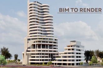 do professional bim modeling in revit and archviz