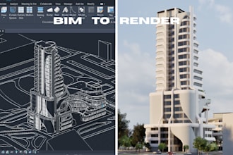 do professional bim modeling in revit and archviz
