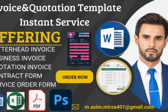 design professional invoice template instant