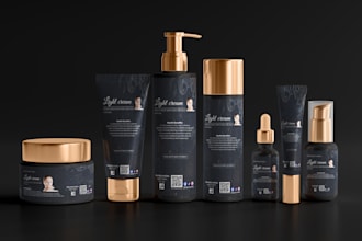 make cosmetic packaging design and perfume label design