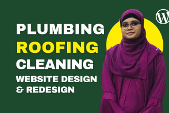 create cleaning services or handyman, plumbing, construction, roofing  website