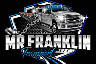 design trucking business, dispatcher, transport, truck logo