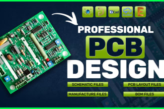 design pcb boards by using  kicad, proteus, altium, etc,