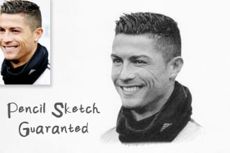draw realistic pencil sketches any kind of portraits