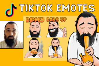 create tiktok emotes, tiktok emojis, tiktok subscription stickers