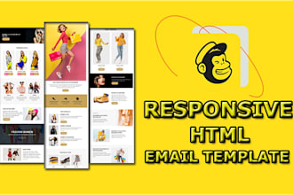 design  mailchimp newsletter automation campaign   and HTML email template