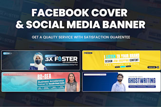 create facebook cover, linkedin banner and all social media banner