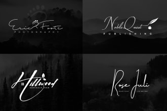 do handwritten signature logo for own character in 24 hours