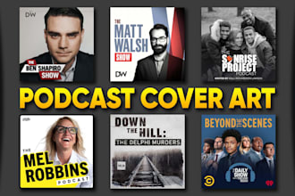 design podcast cover art and podcast logo