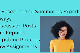 write research, reports, and summary