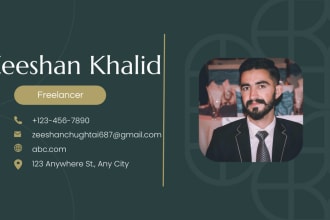 design a professional and attractive business card for you