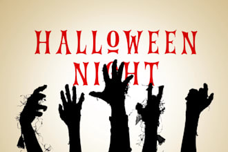 make zombie halloween greeting video