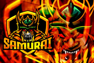 create a dynamic character logo for esports live streaming