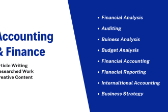 write finance, accounting and economics reports