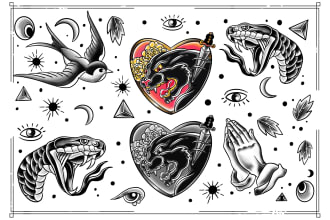 create a traditional or neo traditional tattoo design