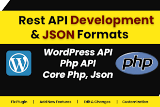 develop and fix php wordpress rest api, json formats