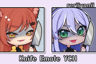 draw your vtuber in twitch discord yt knife icon or emote